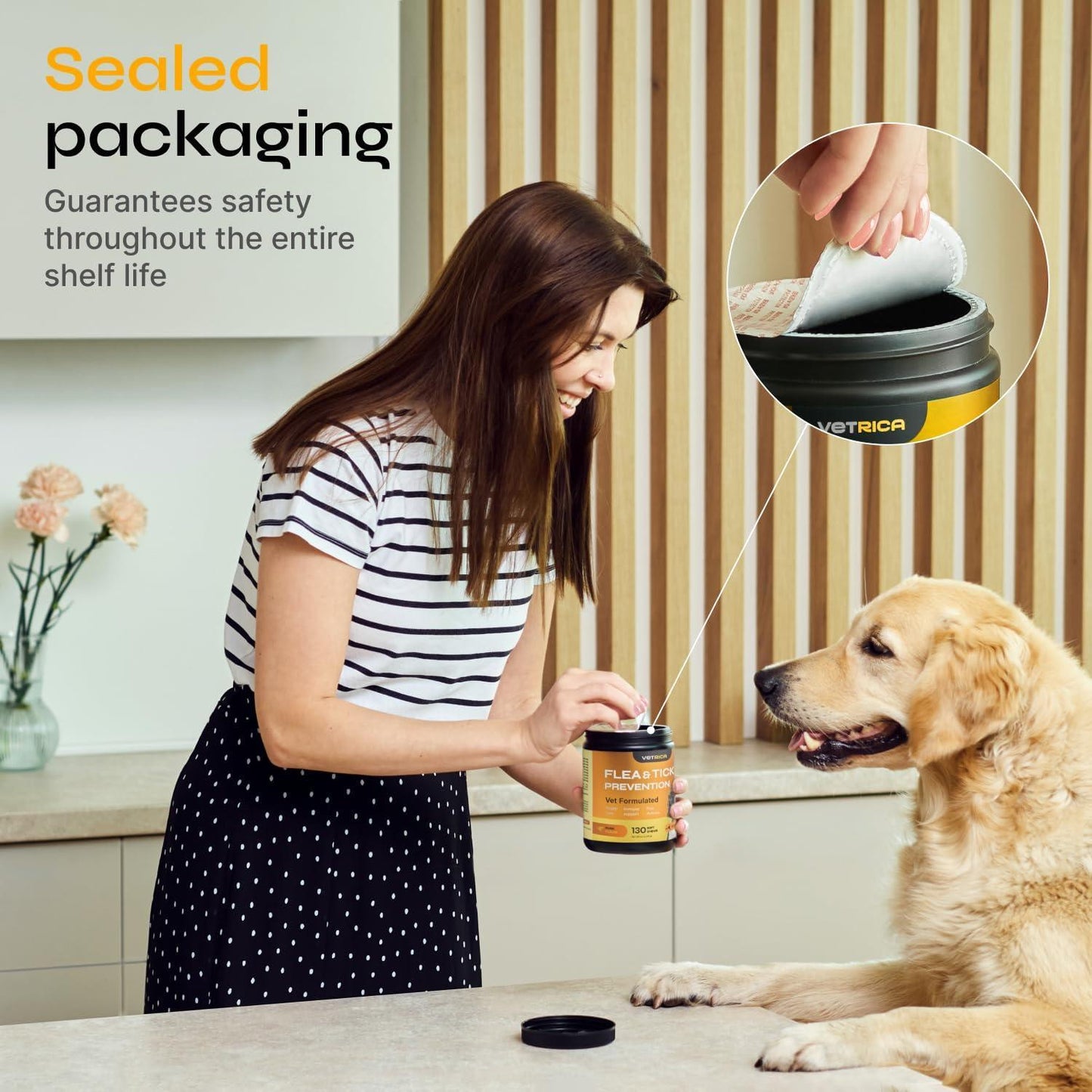 Flea and Tick Prevention for Dogs Flea Treatment Chews Immune Support Flea and Tick Chewables for Dogs Flea Tick Control Supplement All Breeds Ages Vet Formulated Soft Treats