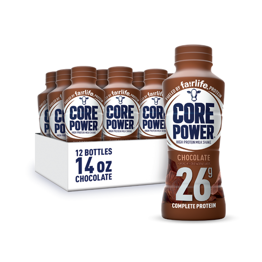 Core Power 26g Protein Shake – Chocolate | 14 Fl Oz Bottles (12-Pack) | High Protein Recovery Drink