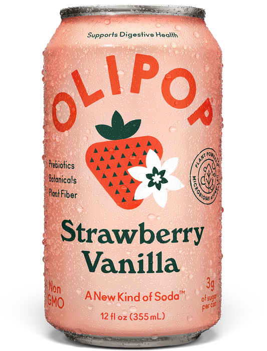 OLIPOP Sparkling Prebiotic Soda – 12oz Cans (12-Pack) | Gut Health Drink with Fiber & Natural Botanicals | Low Sugar, Delicious & Refreshing