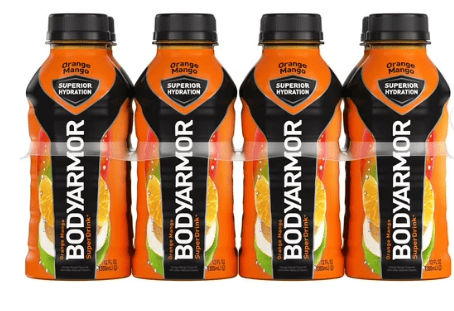 BODYARMOR SuperDrink Orange Mango Sports Drink, 12 fl oz bottles, 8 pack