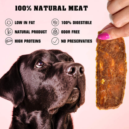 Chicken Jerky Dog Treats – 1.5 lb | Grain-Free, Organic, Human Grade | All-Natural High Protein Chews for Small & Large Dogs