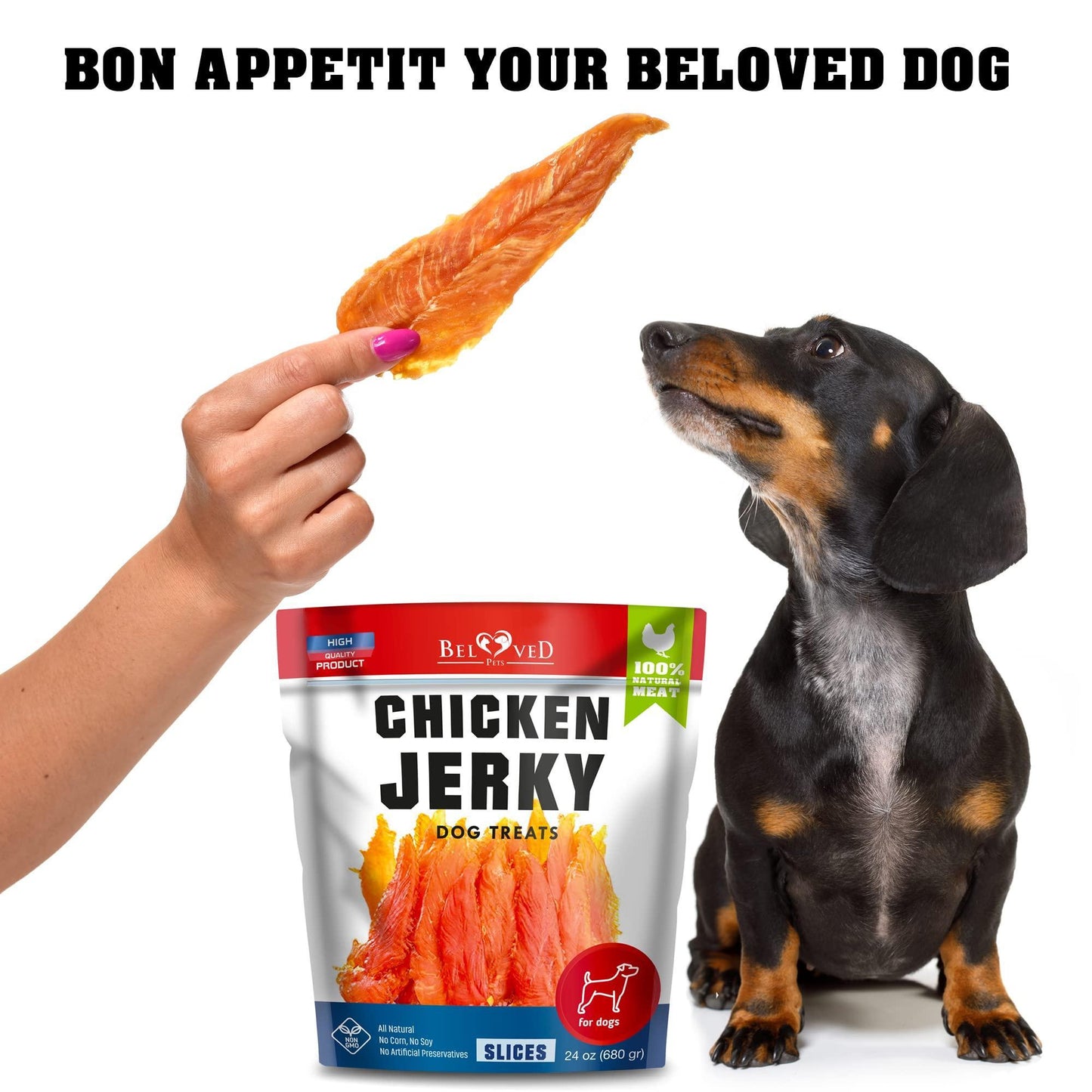 Chicken Jerky Dog Treats – 1.5 lb Grain-Free, Organic, High-Protein Chews
