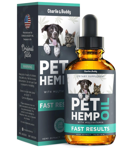 Calming Hemp Oil for Dogs & Cats – Anxiety, Pain, Arthritis, Seizure & Joint Relief – Natural Pet Supplement