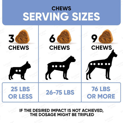 Natural Calming Chews for Dogs with Hemp Oil & Valerian Root Supports Relaxation During Fireworks Thunderstorms & Separation Hip & Joint Support Chicken Flavored Treats for All Breeds